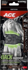 Ace Adjustable Contoured Back Support, 0.50 Pound 1 Count (Pack of 1)