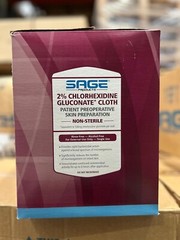 Sage Products 2% Chlorhexidine Clothes: 96 Clothes per box