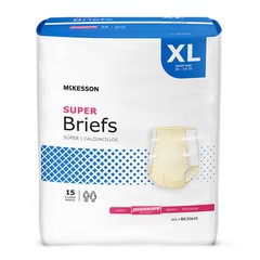 McKesson Super Moderate Absorbency Adult Disposable Cloth Brief Diapers XL 60 Ct