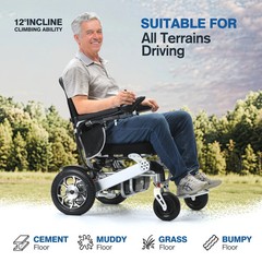 Intelligent Foldable Electric Wheelchair All Terrain 4 Wheels Mobility Scooter