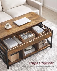 Vasagle Lift Top Coffee Table Lift Coffee Table Storage Shelf Hidden