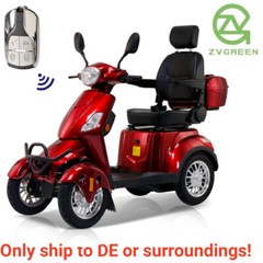 Heavy-Duty 4-Wheel 800W Seniors Mobility Scooter 500lb Capacity 31 Miles Range