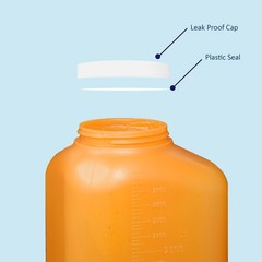 Oakridge Male Urine Collector with Lid, Leakproof – Pack of 2 Orange