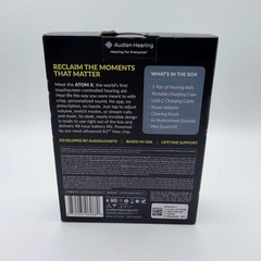 New Audien Hearing Atom X Rechargeable OTC In-Ear Hearing Aids ATOMX