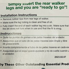 Pop N Glide Walker Skis W605 Essential Medical Supply Fit Most Walkers Rear Legs