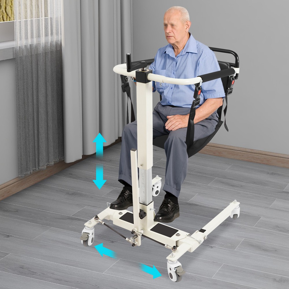 265 lbs Patient Lift Transfer Chair Portable Patient Lift Wheelchair for Elderly