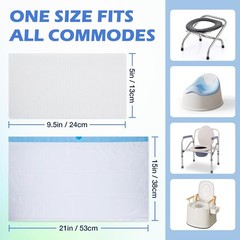 150 Pack Commode Liners with Absorbent Pads，150 Disposable Commode Bags and 1…