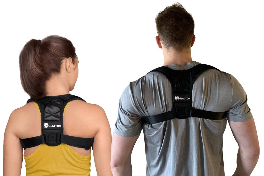GLADTON Posture Corrector Back Brace for Men and Women. Large (up to 55″)