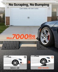 Driveway Curb Ramp, 7000 lbs Load Capacity, 7 Inches Rise Height Heavy Duty Curb