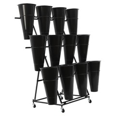 Flower Display Stand, 3-tier Flower Holder, Flower Display Stand with 12 Pieces