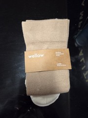 Wellow Bamboo Blend Compression Socks Tan, Knee High, Size Large (18-25 mmHg)