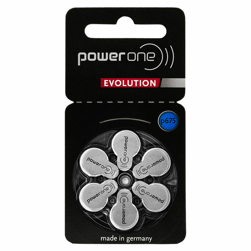 Power One Evolution 675 Size Hearing Aid batteries Zinc Air Mercury Free PR44
