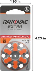60 Rayovac Extra Advanced Size 13 Hearing Aid Batteries 1.45V Zinc Air Exp 2027