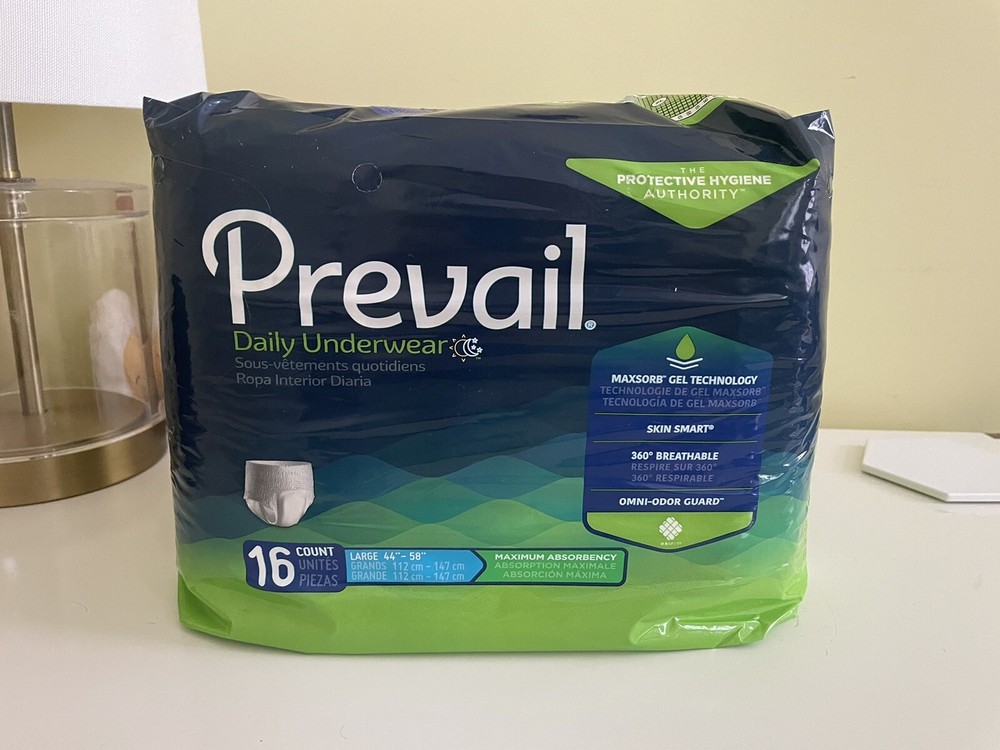 Prevail Super Plus Underwear Large, 45 – 58in – 16 Count
