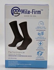 Medical Grade Compression Performance Socks 20-30mmHg SZ LG Black Unisex