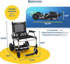 Lightweight Foldable Electric Power Chair – 300Lb Capacity, TSA Compliant