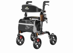 AOJIN All Terrain Rollator Walker Lightweight Foldable 8 In Wheels 300lb Senior.