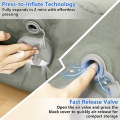 Inmoredo Inflatable Leg Elevation Pillow After Surgery, Wedge Leg Elevating P…