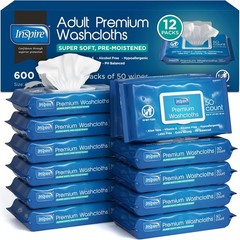 600 Disposable Aloe Vera Wipes for Adults – Ideal for Cleansing & Freshening