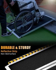 Lightweight 4FT Wheelchair Ramp, Non-Slip Surface