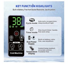 Cooler-Tyu Cold Therapy Machine, 3000Mah Battery, 8.5 Qt Portable Ice