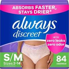 Always Discreet Women’s Incontinence Underwear S/M/L/XL/2XL/3XL Max Absorbency