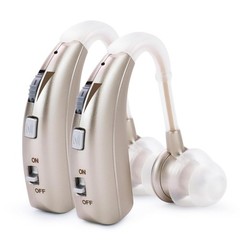 Rechargeable Lightweight Hearing Amplifier with TPE Comfort Hooks – 2 Count