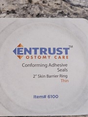 20 Ct – no box- ENTRUST 6100 Ostomy Barrier Rings 2″ Standard Adhsve Seals