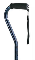 Carex A51800 Offset Walking Cane Soft Cushioned Handle Adjustable Gray New