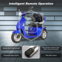 Three-Wheel Mobility Scooter 800W 60V 20AH Battery Motor for Adult Senior