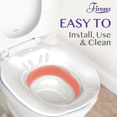 FIVONA OVER THE TOILET OVAL FOLDABLE SITZ BATH BASIN FOR SOAKING AND STEAMING
