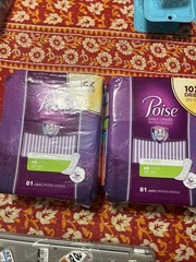 2 X Poise Daily Incontinence Panty Liners, Very Light Absorbency, Long 81 Ct