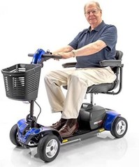 Pride Mobility Go-Go Sport S74 4-wheel Electric Travel Scooter for Adults
