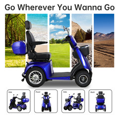 1000W Heavy Duty 4 Wheel Mobility Scooters for Seniors 40 Miles 500 lb Capacity