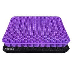 Double Thick Gel Seat Cushion for Office, Wheelchair, Car – Pain Relief & Coolin