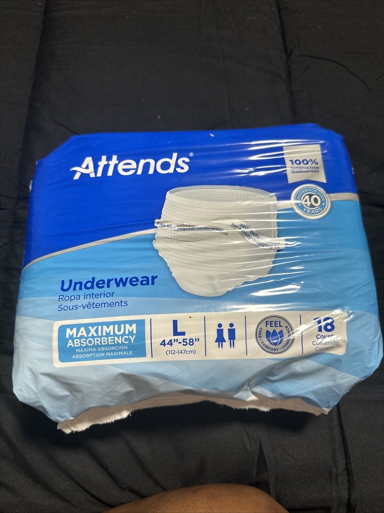Attends AP0730 Disposable Cloth Diaper – Large, Pack of 18