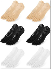 6 Pair Bunion Toe Alignment Relief Socks Orthopedic Compression Full Toe Sock No