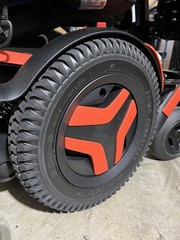 Power Wheelchair w/ Joystick Control, Electric/Battery, Black/Red. $65,000 New.