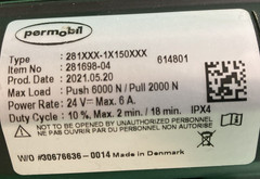 Permobil Power Footrest Actuator for Wheelchair 281698-01 281XXX-1X150XXX #K896
