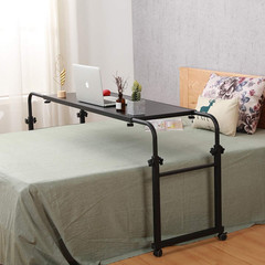 Rolling Overbed Table with Wheels Adjustable 55″-83″ Laptop Stand Black 350 lb