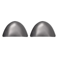 1pair Shoes Pointed Protector 1.54″x2.36″ Metal Women Toe Tip Cover Black