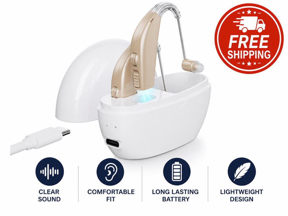 Hearing Aids Hearing Amplifiers for Seniors Rechargeable with Noise Cancelling