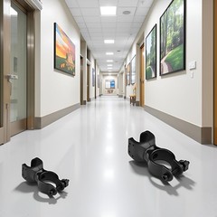 2 Pack Black Durable Walking Stick Holders, Cane Holder, Wheelchair