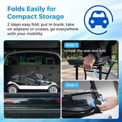 4 Wheel Folding Mobility Scooter Electric Power Wheelchairs Long Range 39.7Lbs
