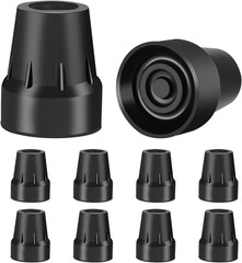 Cane Tips 3/4 Inch Rubber Replacement End Heavy Duty Walker Crutch Foot 8 Pack