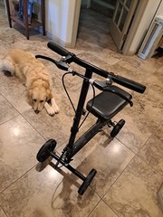 KneeRover Knee Scooter Steerable Adjustable & Collapsible – Matte Black