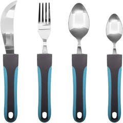 BunMo Adaptive Utensils Weighted Knife Fork Spoons Silverware Set Grip Built Up