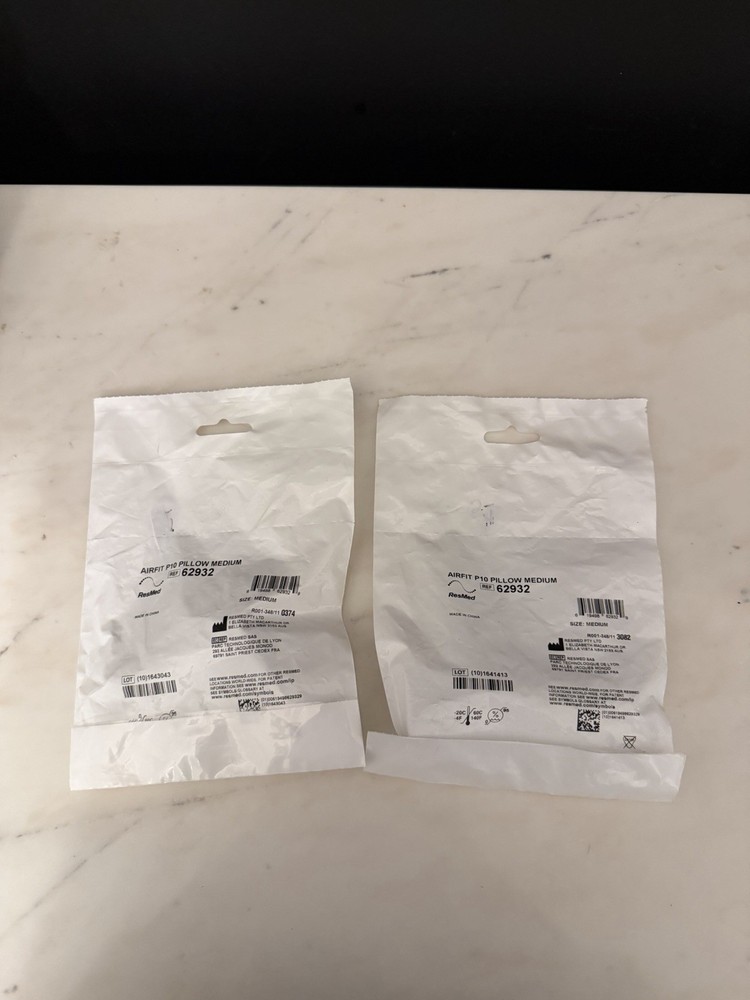 2 PACK AIRFIT P10 62932 PILLOW MEDIUM NASAL CUSHION REPLACEMENT