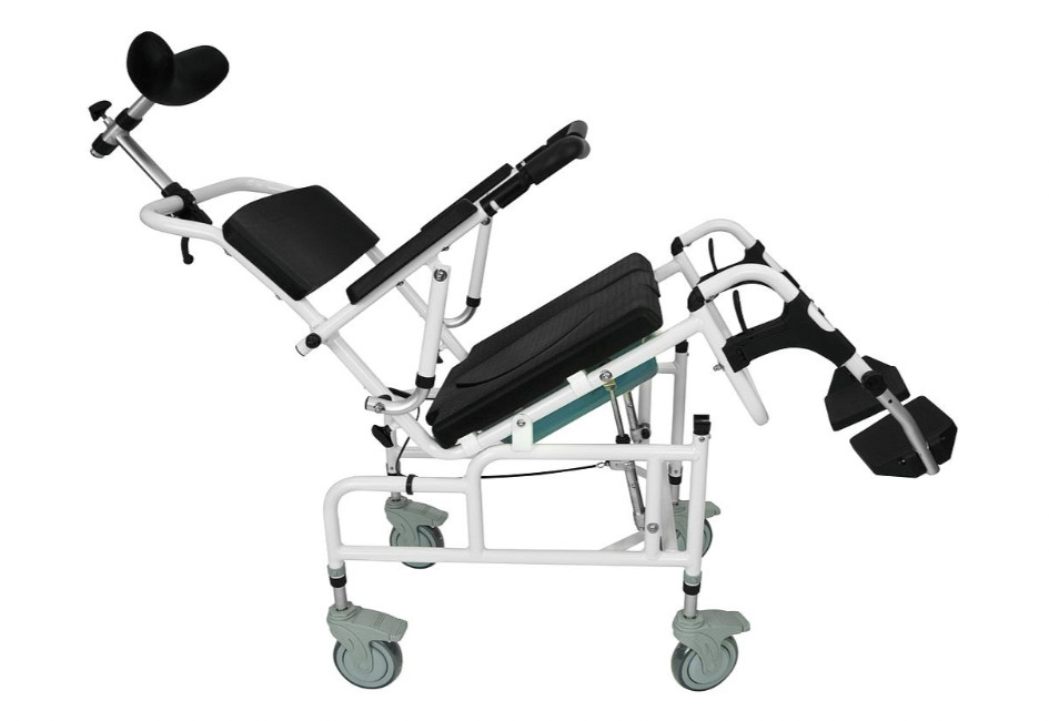 Reclining Shower Commode Transport Chair