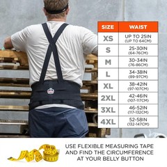 Ergodyne ProFlex 1650 Back Support Belt, 7.5″ 2X-Large (Pack of 1), Black